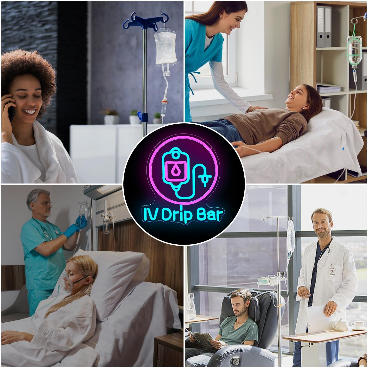 Neonowy znak IV Drip Bar, lamp – Medical Wellness & Spa Werona recenzja i cena